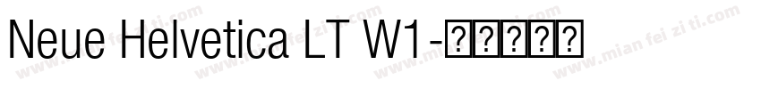 Neue Helvetica LT W1字体转换